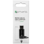 4smarts Adapter MicroUSB to USB-C - USB-C адаптер за устройства с USB-C порт (черен) 1