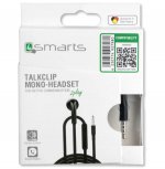 4smarts In-Ear Mono Headset TalkClip - слушалки с управление на звука и микрофон за мобилни устройства (черен) 4