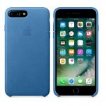 Apple iPhone Leather Case - оригинален кожен кейс (естествена кожа) за iPhone 8 Plus, iPhone 7 Plus (морско синьо) 1