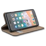 4smarts Flip Trendline Genuine Leather Case - кожен калъф (естествена кожа), тип портфейл за iPhone 8, iPhone 7 (черен) 3