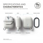 Elago Airpods Waterproof Hang Case - водоустойчив силиконов калъф с карабинер за Apple Airpods (бял) 6