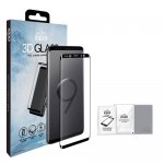 Eiger 3D Glass Edge to Edge Curved Tempered Glass - калено стъклено защитно покритие с извити ръбове за целия дисплея на Samsung Galaxy S9 Plus (черен-прозрачен) 6