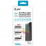 iLuv Anti Blue Light Tempered Glass - калено стъклено защитно покритие със защита за очите за дисплея на iPhone XS, iPhone X (прозрачен) 6