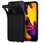 Spigen Liquid Air Case - тънък качествен термополиуретанов кейс за Huawei P20 Lite (черен-мат)  1