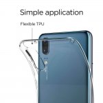 Spigen Liquid Crystal Case - тънък качествен термополиуретанов кейс за Huawei P20 (прозрачен)  3