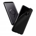 Spigen Liquid Crystal Case - тънък качествен термополиуретанов кейс за Samsung Galaxy S9 (черен-мат)  1