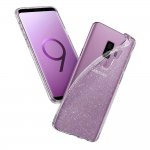Spigen Liquid Crystal Glitter Case - тънък качествен термополиуретанов кейс за Samsung Galaxy S9 Plus (прозрачен)  1