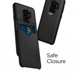 Spigen Slim Armor Case CS - хибриден кейс с отделение за кр. карти и най-висока степен на защита за Samsung Galaxy S9 Plus (черен) 2