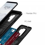 Spigen Slim Armor Case CS - хибриден кейс с отделение за кр. карти и най-висока степен на защита за Samsung Galaxy S9 Plus (черен) 5