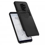 Spigen Slim Armor Case CS - хибриден кейс с отделение за кр. карти и най-висока степен на защита за Samsung Galaxy S9 Plus (черен) 1