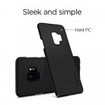 Spigen Thin Fit Case - качествен тънък матиран кейс за Samsung Galaxy S9 (черен) 4