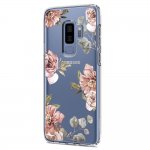 Spigen Liquid Crystal Blossom Flower Case - тънък качествен термополиуретанов кейс за Samsung Galaxy S9 Plus (прозрачен) 1