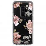 Spigen Liquid Crystal Blossom Flower Case - тънък качествен термополиуретанов кейс за Samsung Galaxy S9 Plus (прозрачен) 2