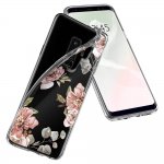 Spigen Liquid Crystal Blossom Flower Case - тънък качествен термополиуретанов кейс за Samsung Galaxy S9 Plus (прозрачен) 3