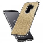 Spigen Slim Armor Glitter Case - хибриден кейс с най-висока степен на защита за Samsung Galaxy S9 Plus (златист) 4