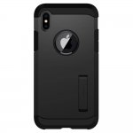 Spigen Tough Armor Case - хибриден кейс с най-висока степен на защита за iPhone XS, iPhone X (черен) 2
