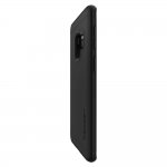 Spigen Thin Fit 360 - комплект тънък матиран кейс и стъклено защитно покритие за целия дисплей за Samsung Galaxy S9 (черен) 4