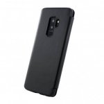 BMW Signature Leather Booktype Case - кожен калъф (естествена кожа), тип портфейл за Samsung Galaxy S9 Plus (черен) 1