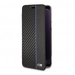 BMW M Collection Booktype Case - дизайнерски кожен калъф, тип портфейл за Samsung Galaxy S9 (черен-син) 1