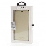 Guess Iridescent Book Case - дизайнерски кожен калъф, тип портфейл за Samsung Galaxy S9 Plus (златист) 2