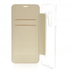 Guess Iridescent Book Case - дизайнерски кожен калъф, тип портфейл за Samsung Galaxy S9 Plus (златист) 1