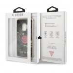 Guess Flower Desire Leather Hard Case - дизайнерски кожен кейс за Samsung Galaxy S9 (сив) 3