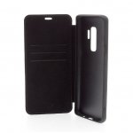 Mercedes-Benz New Organic I Booktype Case - кожен калъф (естествена кожа), тип портфейл за Samsung Galaxy S9 Plus (тъмносин) 2