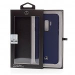 Mercedes-Benz Liquid Silicone Case - оригинален твърд силиконов кейс за Samsung Galaxy S9 Plus (тъмносин) 2