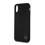Mercedes-Benz New BOW II Hard Case - кожен кейс (естествена кожа) за iPhone XS, iPhone X (черен) 1