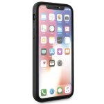 Mercedes-Benz Pattern III Leather Hard Case - кожен кейс (естествена кожа) за iPhone XS, iPhone X (тъмносив) 3