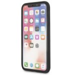 Mercedes-Benz Pattern III Leather Hard Case - кожен кейс (естествена кожа) за iPhone XS, iPhone X (тъмносив) 1