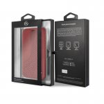Mercedes-Benz NEW BOW II Booktype Case - кожен калъф (естествена кожа), тип портфейл за iPhone XS, iPhone X (червен) 2