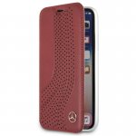 Mercedes-Benz NEW BOW II Booktype Case - кожен калъф (естествена кожа), тип портфейл за iPhone XS, iPhone X (червен) 3