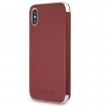 Mercedes-Benz NEW BOW II Booktype Case - кожен калъф (естествена кожа), тип портфейл за iPhone XS, iPhone X (червен) 9