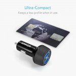 Anker PowerDrive Speed 2 Ports Quick Charge 3.0 39W Dual USB Car Charger с PowerIQ и VoltageBoost - зарядно за кола с два USB изхода и технология за бързо зареждане (черен) 1