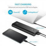 Anker PowerCore+ 20100 mAh USB-C Power Bank с PowerIQ и VoltageBoost - външна батерия с 2 USB изхода и USB-C изход за зареждане на мобилни устройства 4