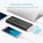 Anker PowerCore+ 26800 mAh Qualcomm Quick Charge 3.0 - преносима външна батерия с 3 USB изхода и технология за бързо зареждане (черен) 3