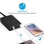 Anker PowerPort 6 Ports (30W) с PowerIQ и VoltageBoost - захранване с 6 x USB изхода за мобилни телефони и таблети (черен)  2