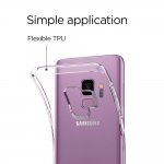 Spigen Liquid Crystal Case - тънък качествен термополиуретанов кейс за Samsung Galaxy S9 (прозрачен)  3