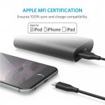 Anker Powerline Lightning cable - сертифициран Lightning кабел за iPhone, iPad и iPod с Lightning (0,9 м) (тъмносив) 3