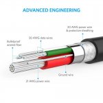 Anker Powerline Lightning cable - сертифициран Lightning кабел за iPhone, iPad и iPod с Lightning (0,9 м) (тъмносив) 4