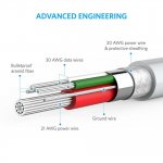 Anker Powerline Lightning cable - сертифициран Lightning кабел за iPhone, iPad и iPod с Lightning (0,9 м) (бял) 4