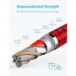 Anker Powerline+ II Lightning Lightning cable 1.8m - сертифициран Lightning кабел за iPhone, iPad и iPod с Lightning (1.8 м) (червен) 2