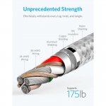 Anker Powerline+ II Lightning Lightning cable 1.8m - сертифициран Lightning кабел за iPhone, iPad и iPod с Lightning (1.8 м) (сребрист) 2