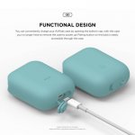 Elago Airpods Waterproof Case - водоустойчив силиконов калъф за Apple Airpods (светлосин) 2