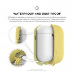 Elago Airpods Waterproof Case - водоустойчив силиконов калъф за Apple Airpods (жълт) 3