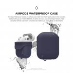 Elago Airpods Waterproof Case - водоустойчив силиконов калъф за Apple Airpods (тъмносин) 1