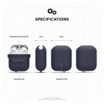 Elago Airpods Waterproof Case - водоустойчив силиконов калъф за Apple Airpods (тъмносин) 6