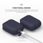 Elago Airpods Waterproof Case - водоустойчив силиконов калъф за Apple Airpods (тъмносин) 2