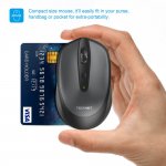 TeckNet M005 2.4G Wireless Mouse - малка безжична мишка (за Mac и PC) (сива) 2